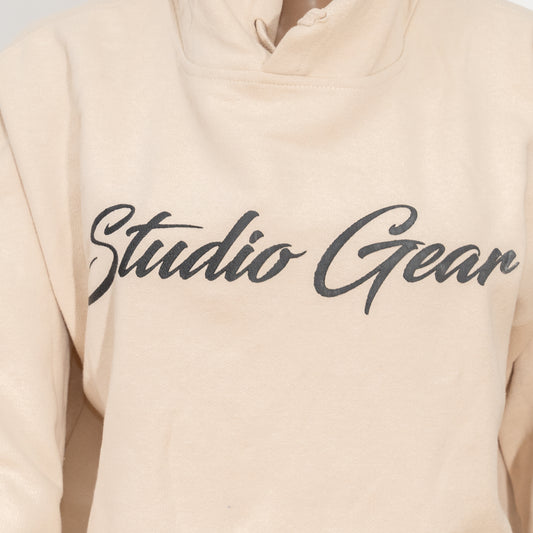 Studio Gear Script Cropped Hoodie