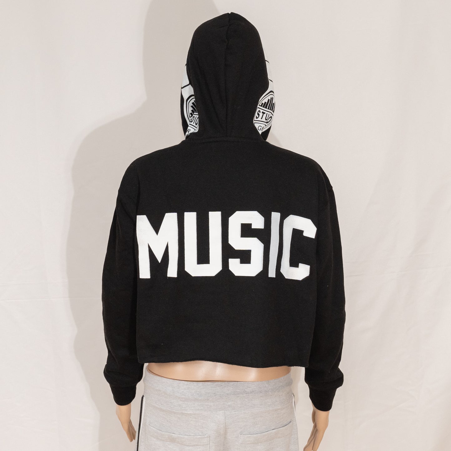 Studio Gear Headphones Cropped Hoodie